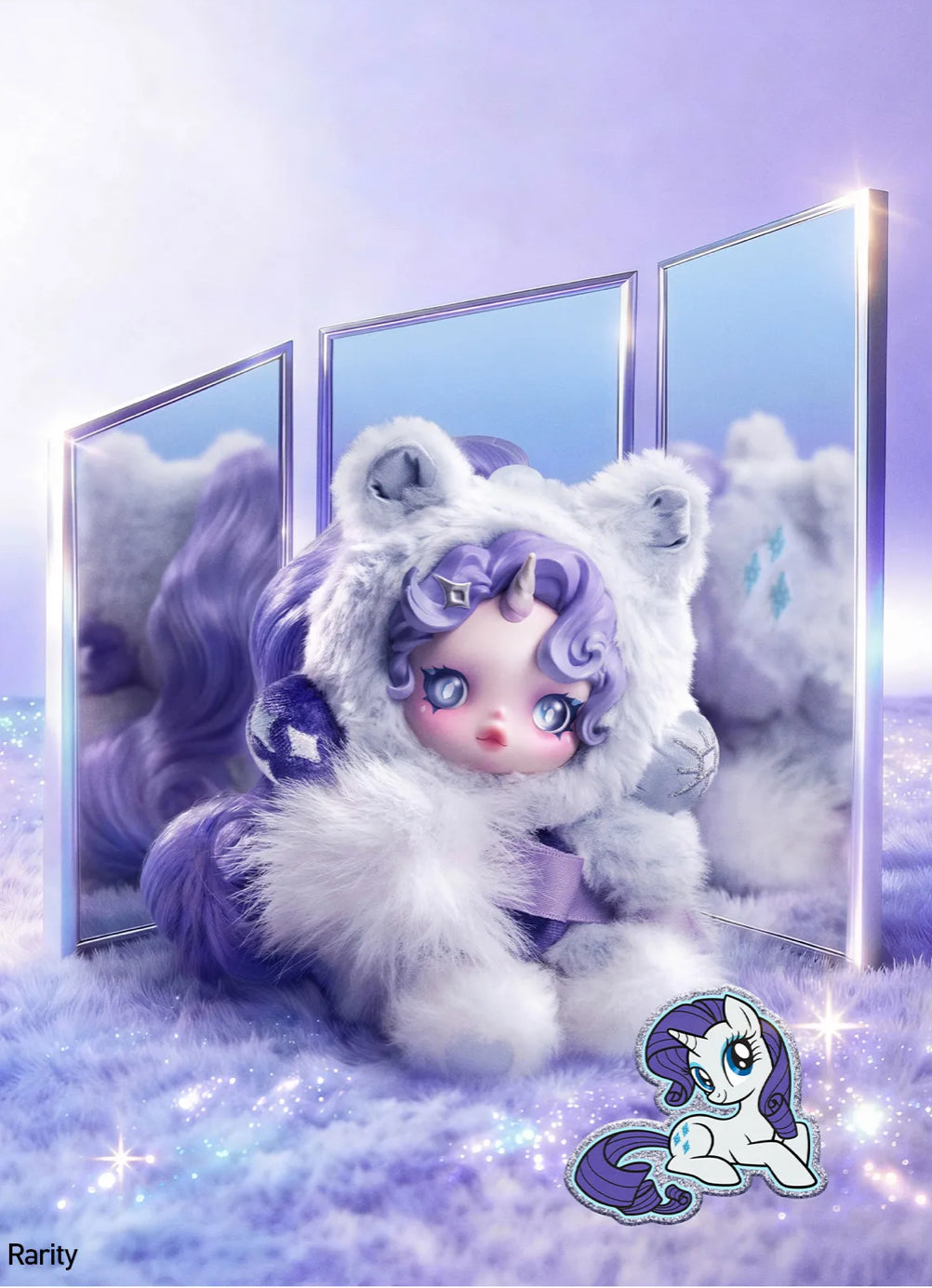 POP MART Skullpanda x My Little Pony Plush Doll pendant