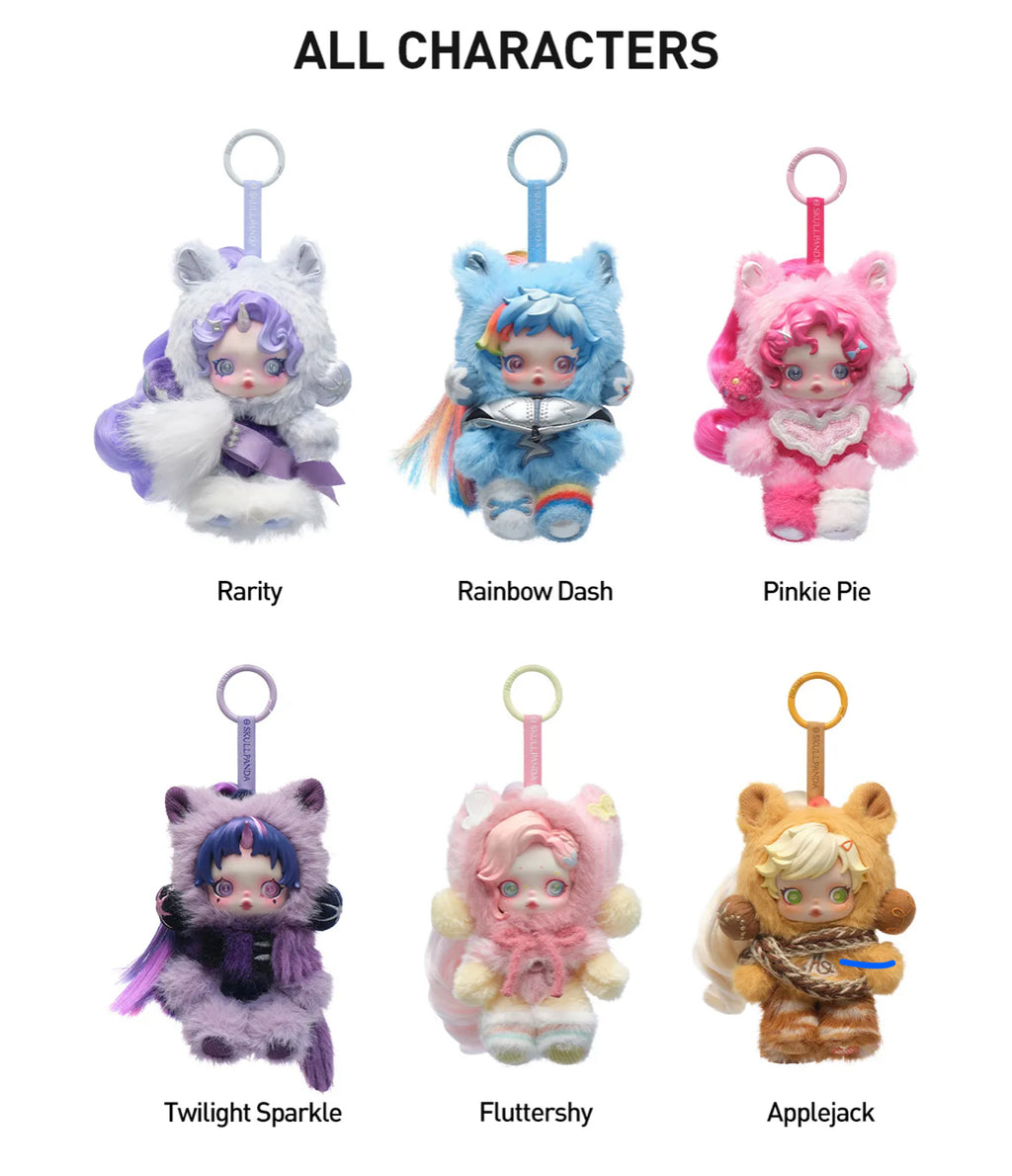 POP MART Skullpanda x My Little Pony Plush Doll pendant