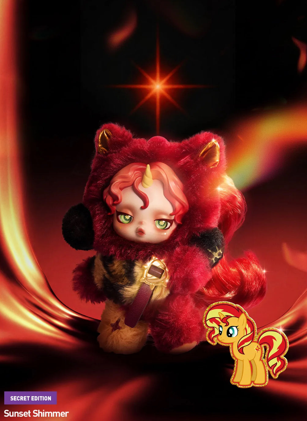 POP MART Skullpanda x My Little Pony Plush Doll pendant