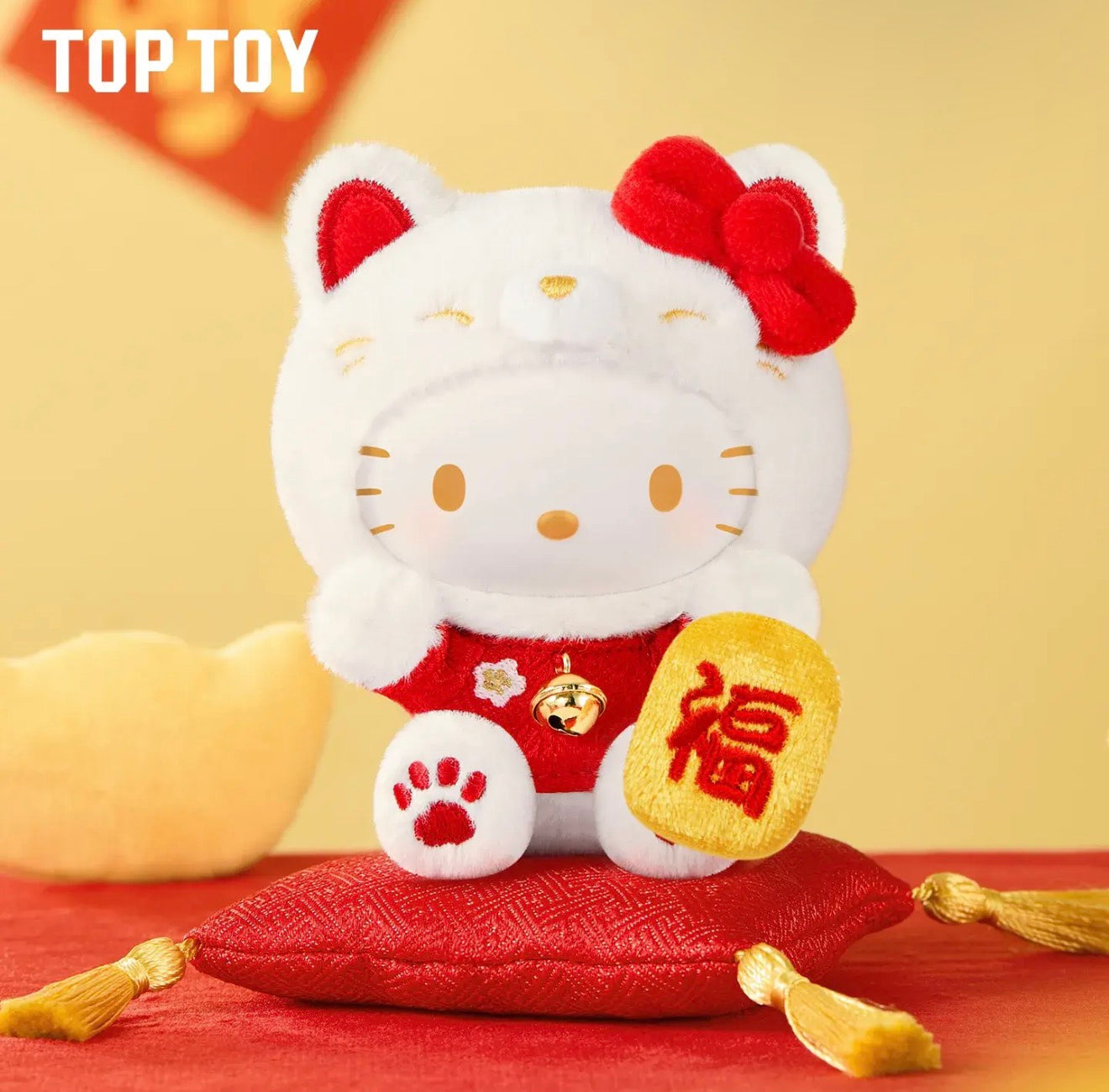 TOPTOY Sanrio Lucky Cat Series Plush Keychain Blind Box