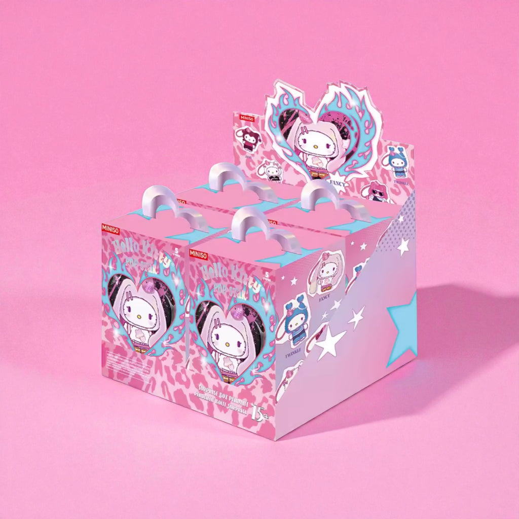 MINISO Hello Kitty Pop Star Blind Box Plush Keychain – Mystery Collectible
