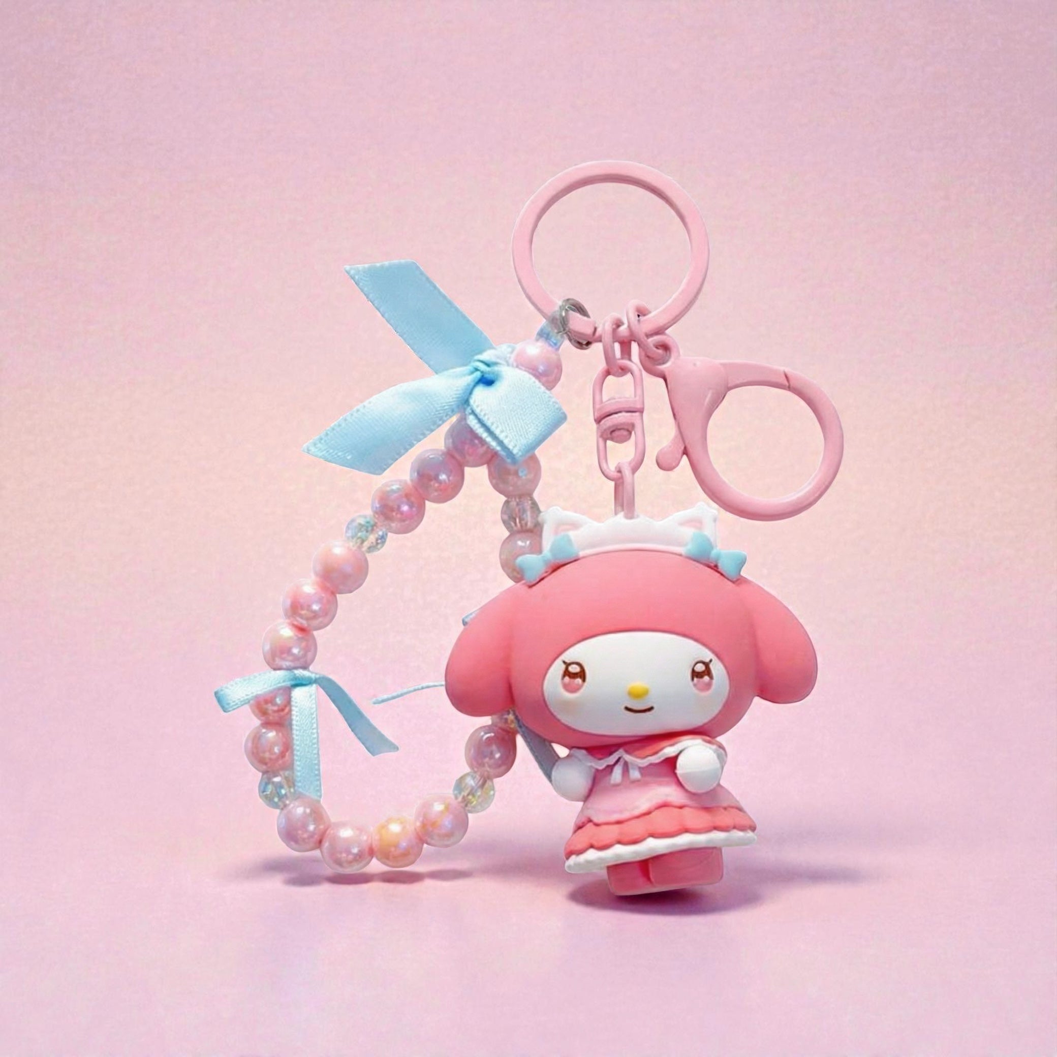 Miniso Sanrio My Melody Cat Lolita Style Charm – Soft Rubber Figurine Keychain