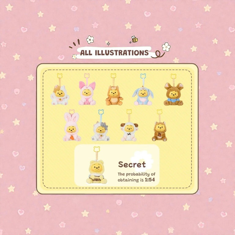 MINISO Disney Winnie the Pooh Naughty Party Series Vinyl Plush Blind Box